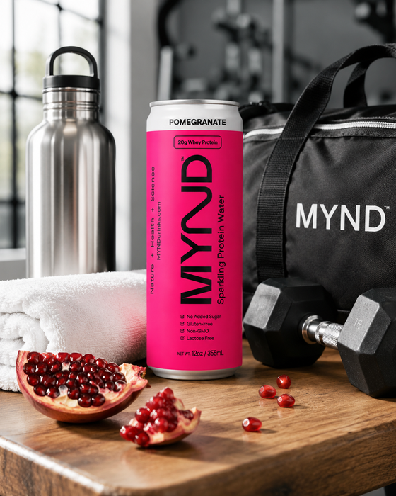 MYND Sparkling Protein Water – Pomegranate (12-Pack)