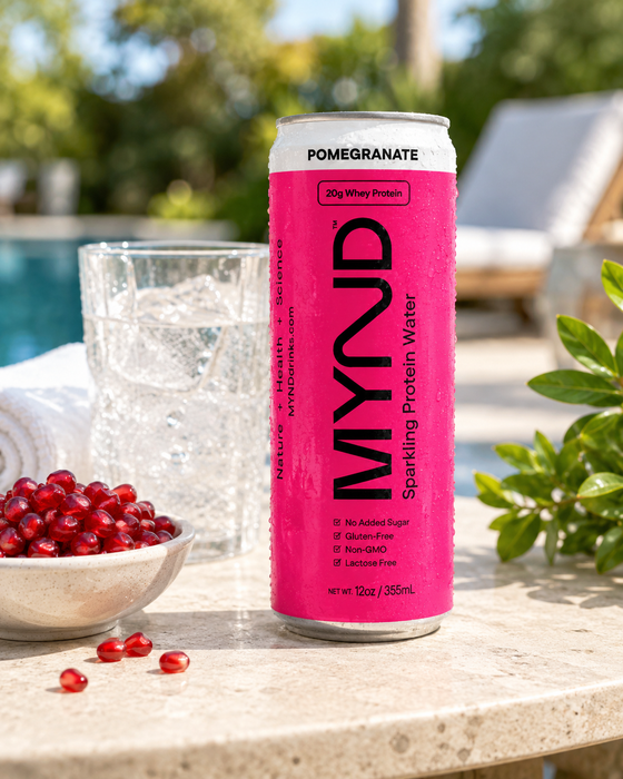 MYND Sparkling Protein Water – Pomegranate (12-Pack)