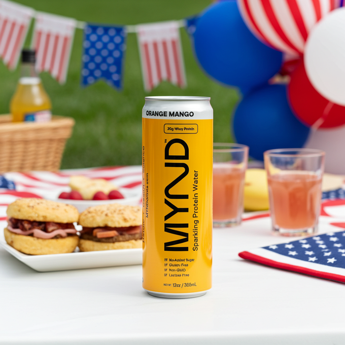 MYND Sparkling Protein Water – Orange Mango - 20g Whey Protein Isolate